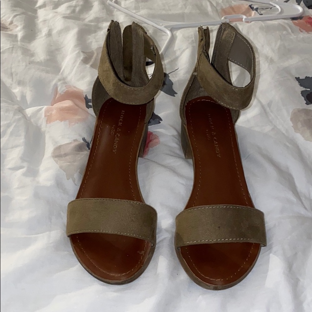 New 1 inch heel sandals, only worn once